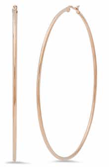 18k Rose Gold Plated Hoop Earrings