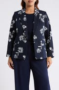 Tahari ASL Floral One-Button Jacket