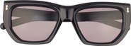 Gucci 53mm Rectangular Cat Eye Sunglasses