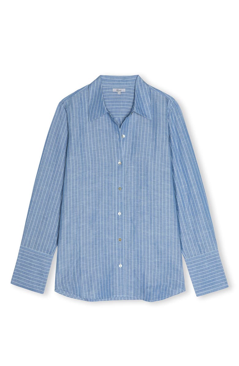 Rails Knox Linen Blend Button-Up Shirt, Alternate, color, Avalon Stripe