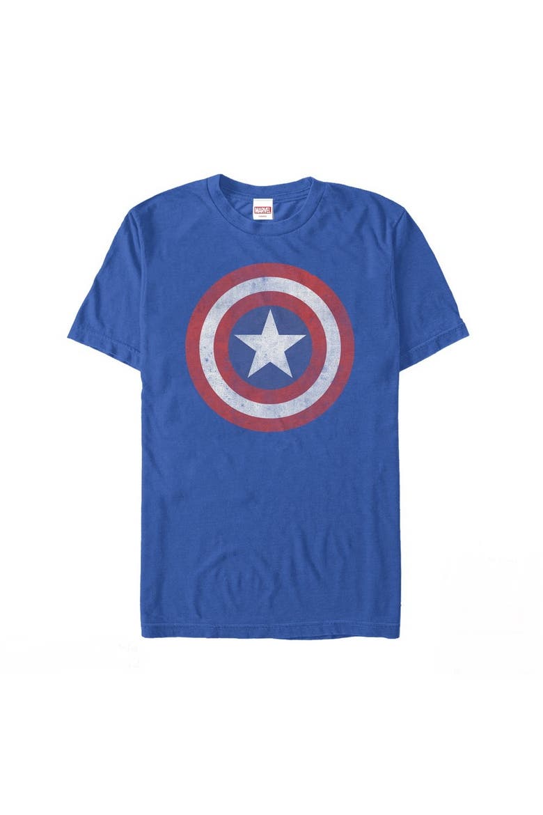 Men's Marvel Captain America Classic Shield  Graphic T-Shirt, Alternate, color, Royal Blue