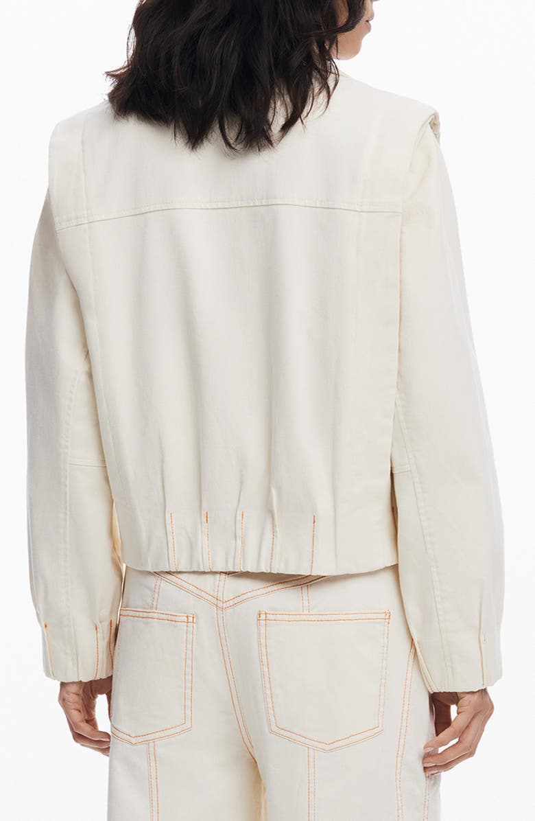 Desigual Double Breasted Crop Jacket, Alternate, color, Light Beige