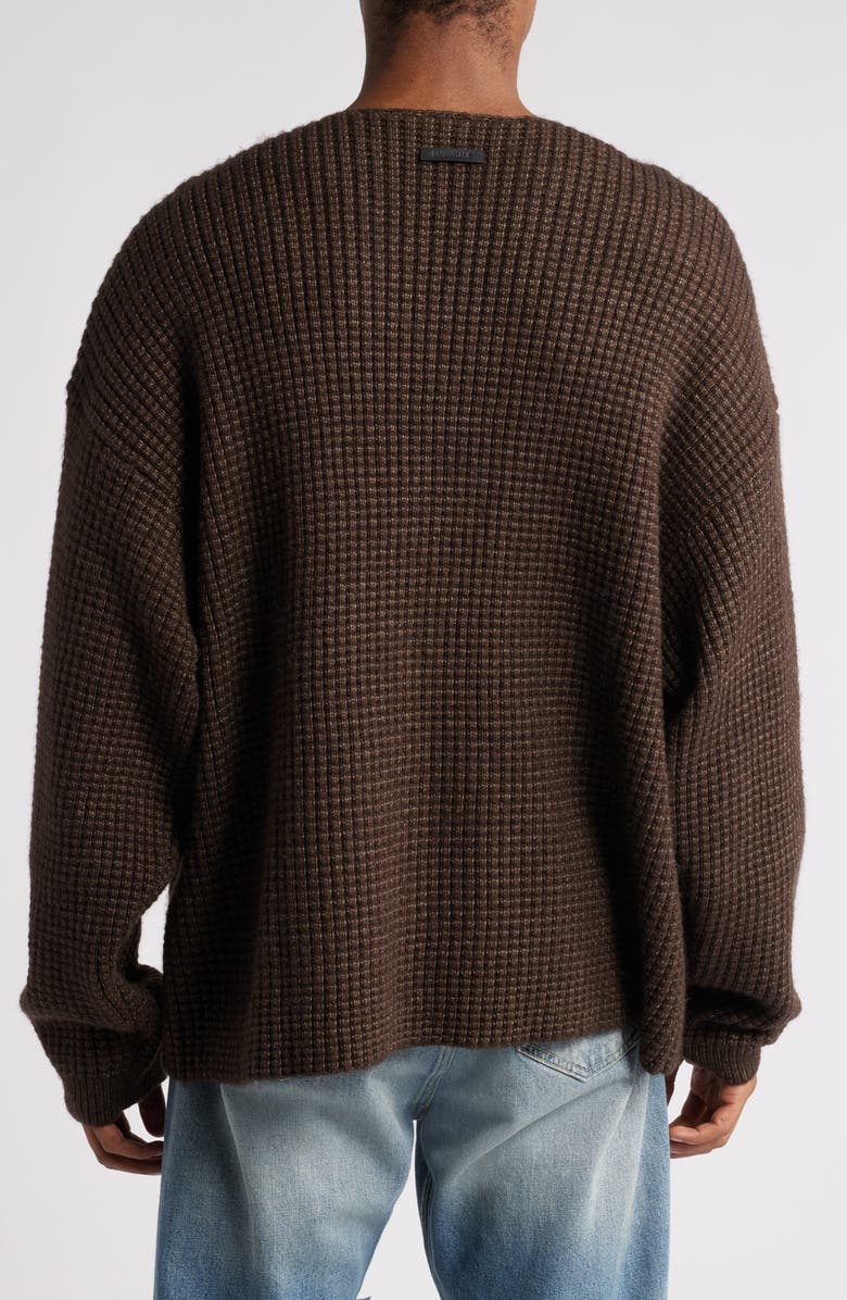 Fear of God Essentials Heavyweight Waffle Crewneck Sweater, Alternate, color, 