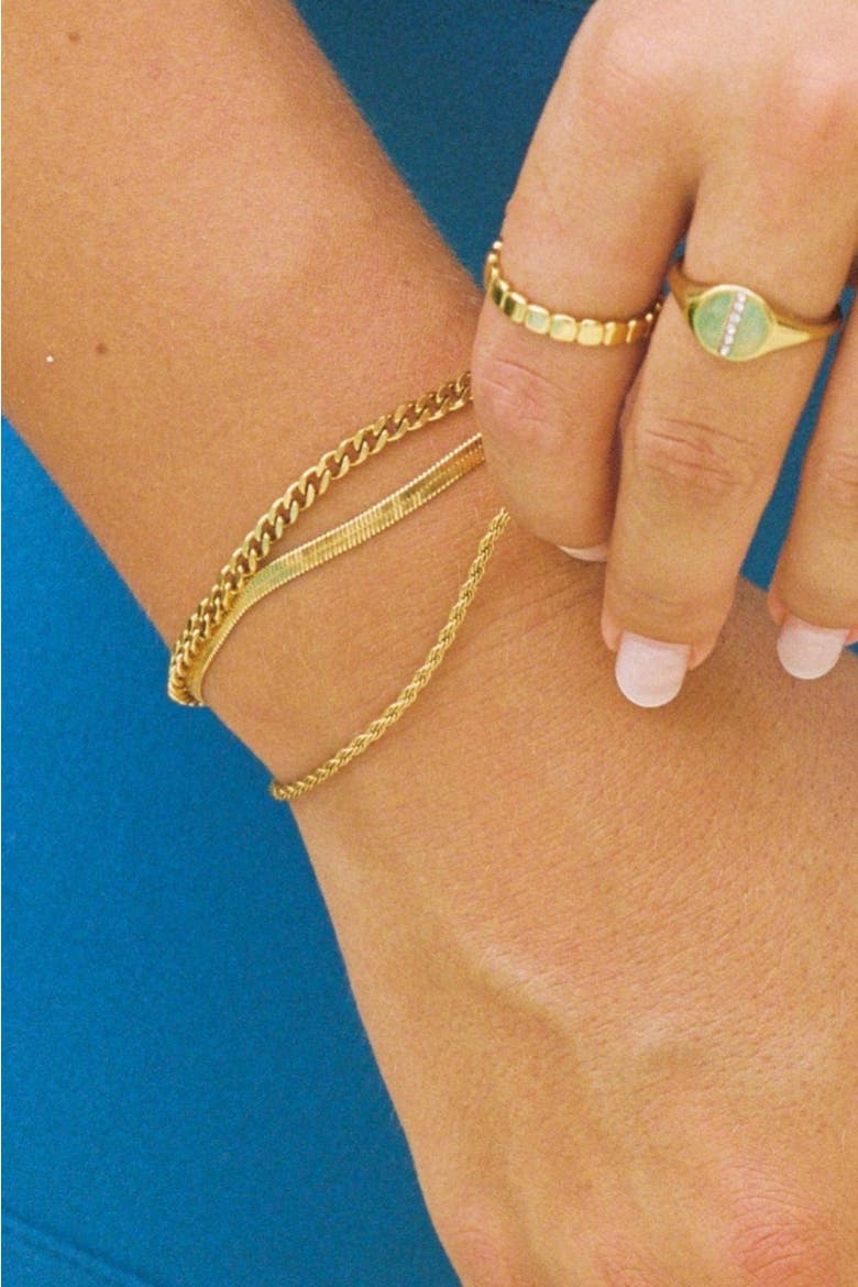 Ios Layered Bracelet, Alternate, color, Gold