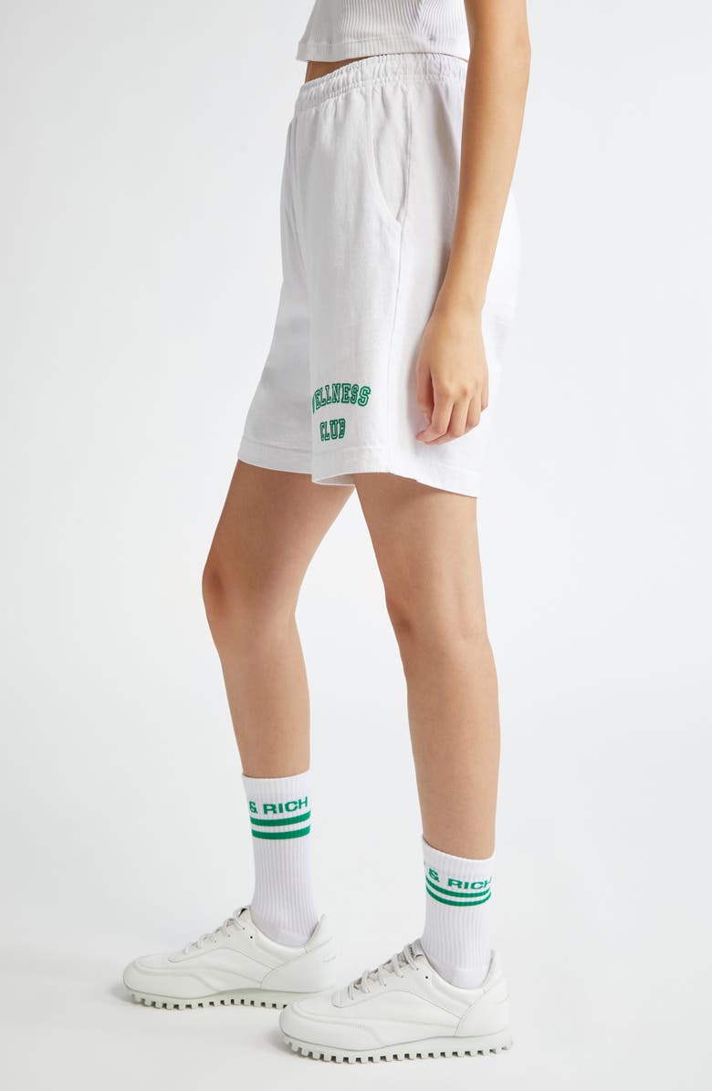 Sporty & Rich Wellness Club Cotton Sweat Shorts, Alternate, color, 