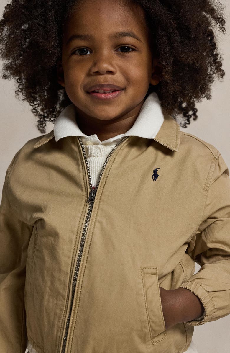 Polo Ralph Lauren Bayport Cotton Poplin Jacket, Boys, Alternate, color, Caf Tan