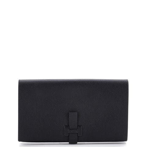 New H Passant Wallet Leather Long