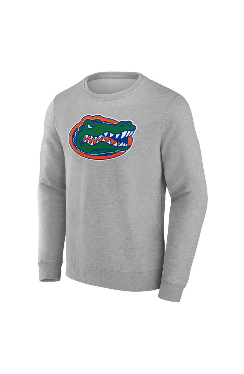 FANATICS Men's Fanatics Gray Florida Gators Applique Fleece Pullover Sweatshirt, Alternate, color, Gray
