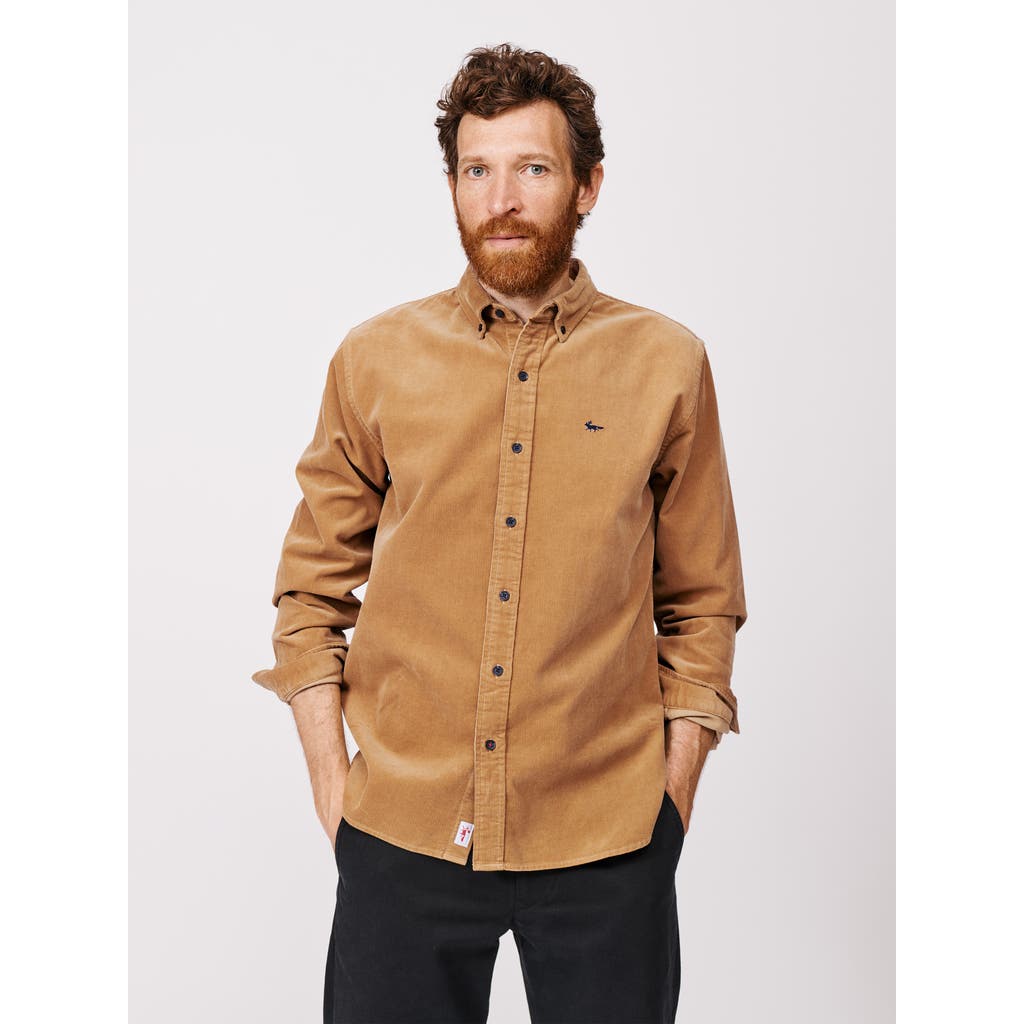 Aubin Haworth Corduroy Shirt In Yellow