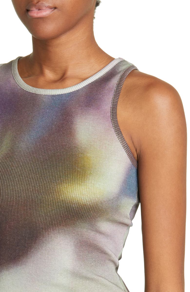 Paloma Wool Floe Print Organic Cotton Rib Tank Top, Alternate, color, 
