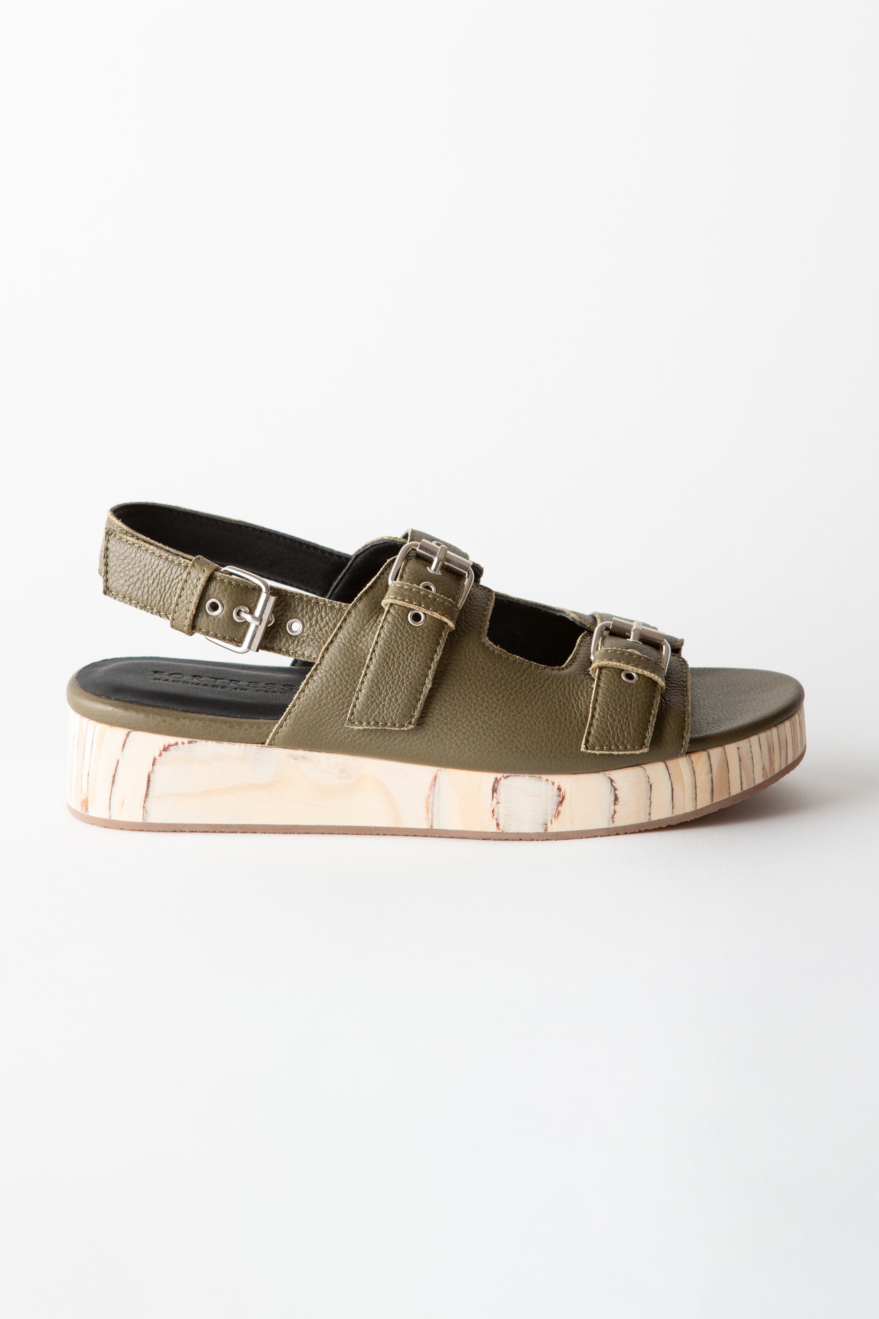 Leja Flatform Sandal, Alternate, color, Cactus Grained Nappa