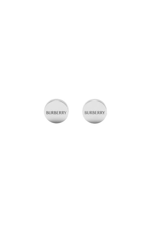 Burberry Logo Cufflinks In Silver