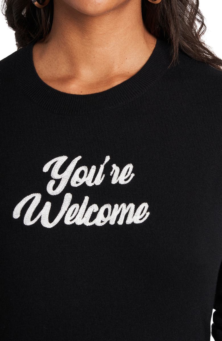 1.STATE You're Welcome Embroidered Sweater, Alternate, color, 