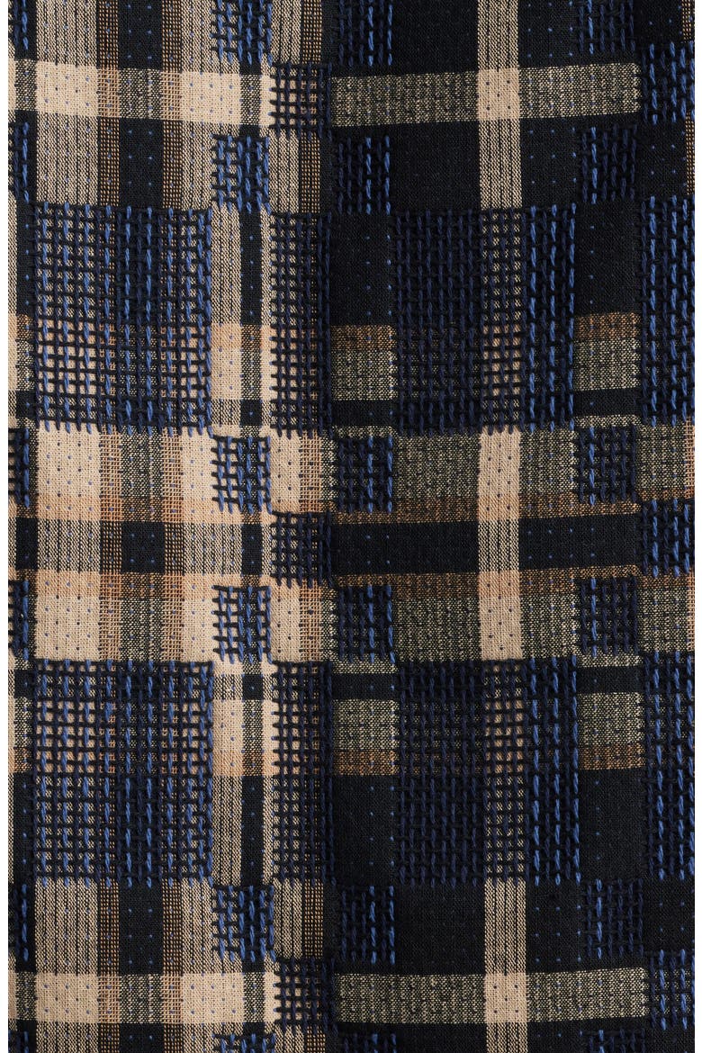 Whiting Glitch Check Overshirt, Alternate, color, NATURAL / NAVY