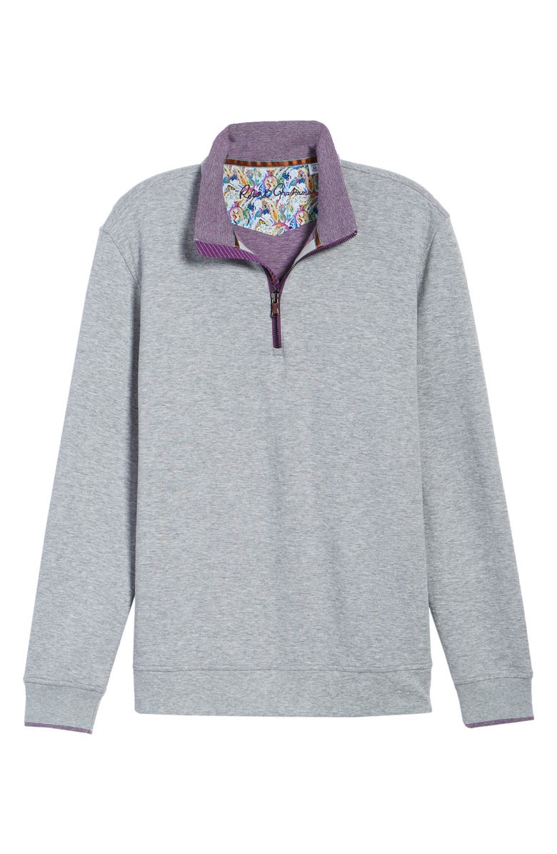 Robert Graham Garnet Classic Fit Quarter Zip Pullover, Alternate, color, 
