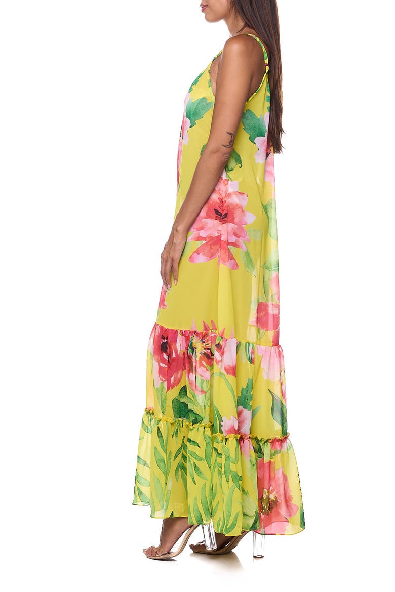 Tiered Cover-Up Maxi Dress, Alternate, color, YELLOW