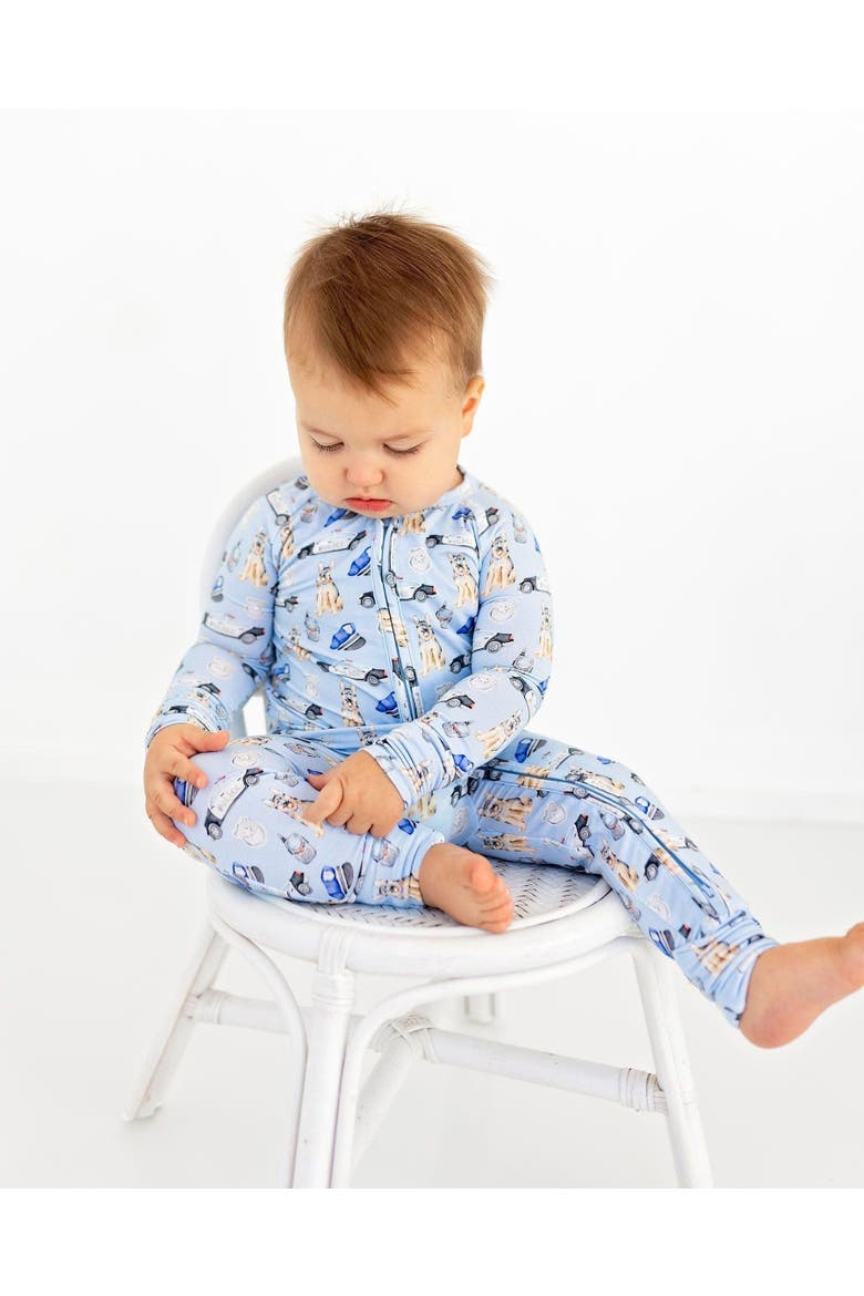 baby pajamas romper, Alternate, color, Baby Blue