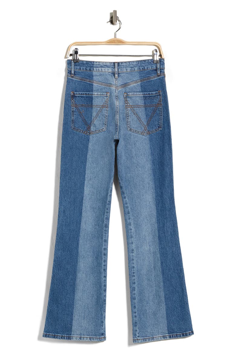 High Rise Flare Leg Jeans, Alternate, color, CAMPUS WASH
