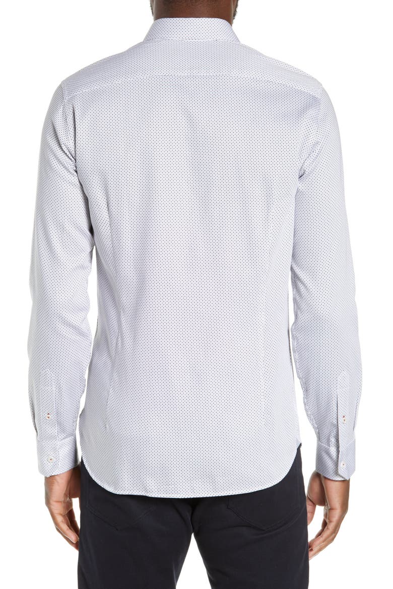 Subik Slim Fit Geo Print Sport Shirt, Alternate, color, WHITE