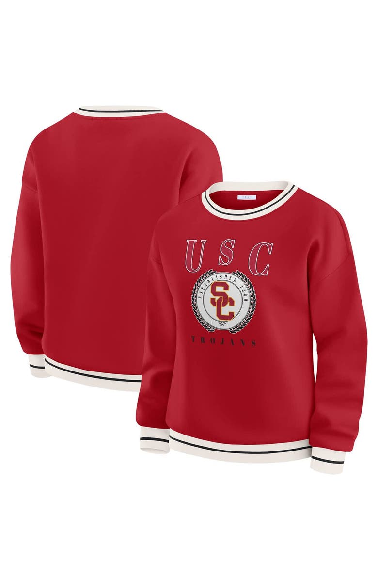WEAR by Erin Andrews Women's WEAR by Erin Andrews Cardinal USC Trojans Seal Sweatshirt, Main, color, Cardinal