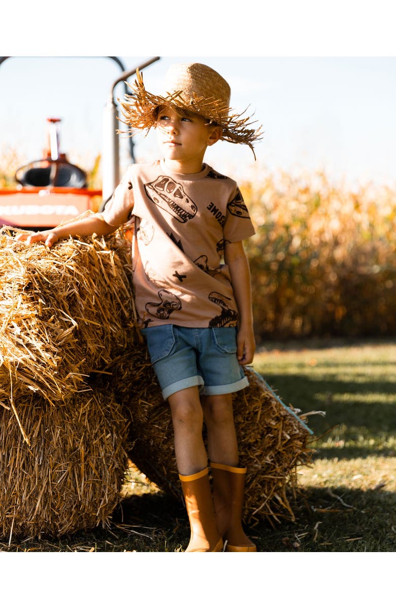 Deux par Deux Little Boy's French Terry Denim Short Denim Blue, Alternate, color, 