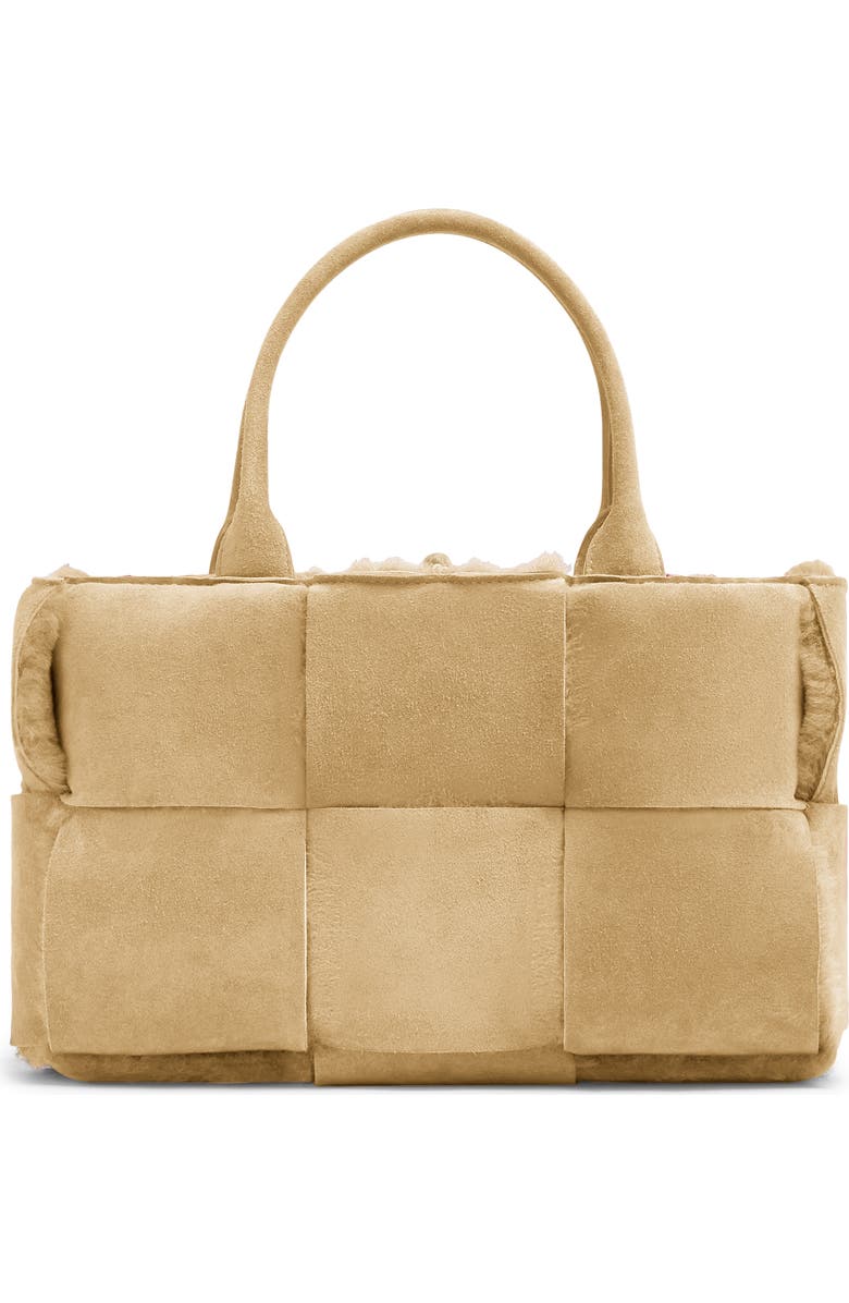 Bottega Veneta Arco Intrecciato Genuine Shearling Tote, Main, color,