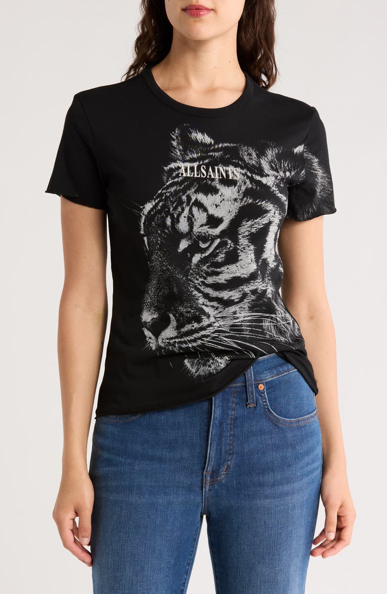 AllSaints Tigress Bela Graphic T-Shirt, Main, color, 