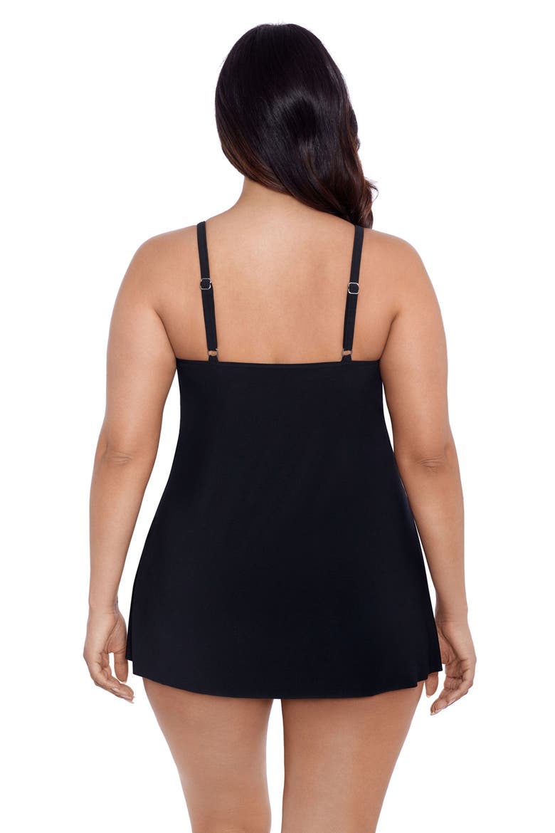 Emilia Asymmetrical Tiered Swimdress, Alternate, color, Black