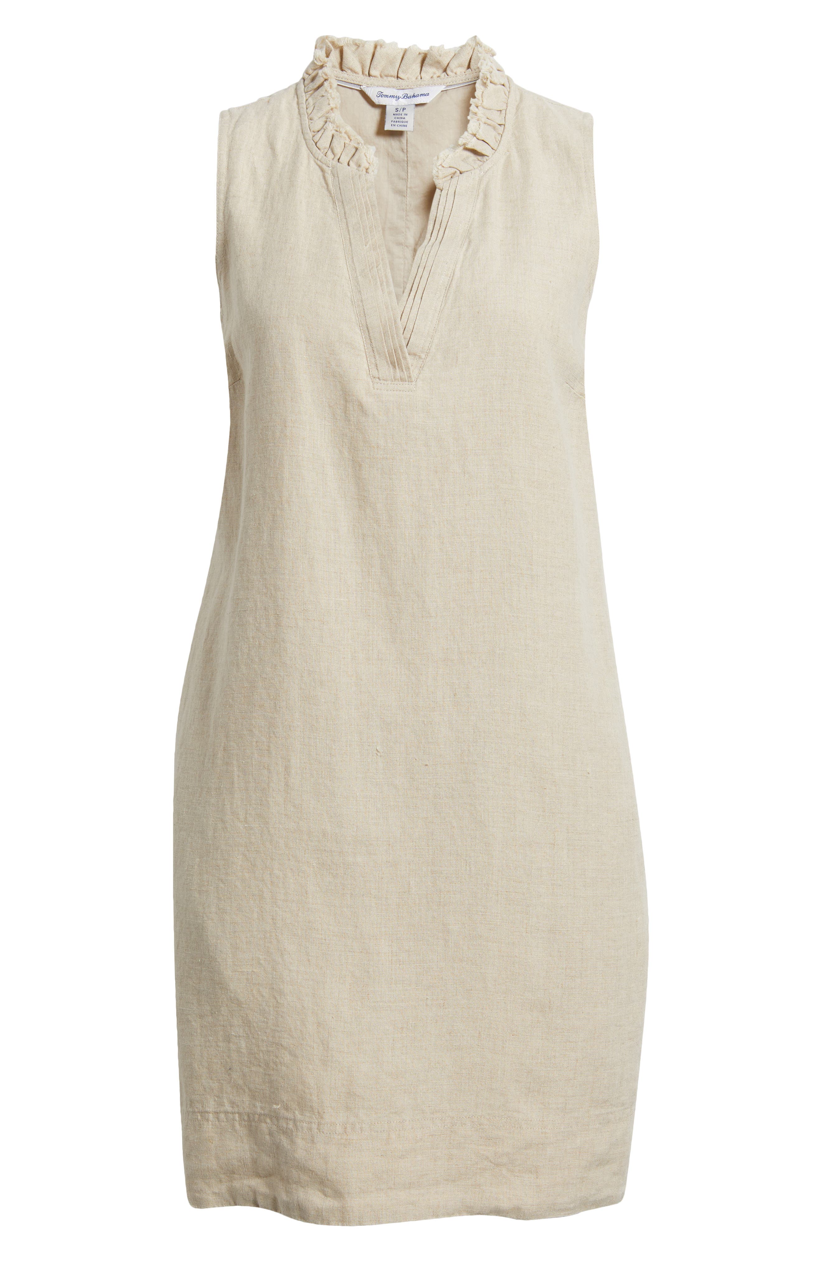 two palms ruffle linen dress tommy bahama Tommy Bahama Women's Two Palms Double-Ruffle Linen Dress - Palace Blue