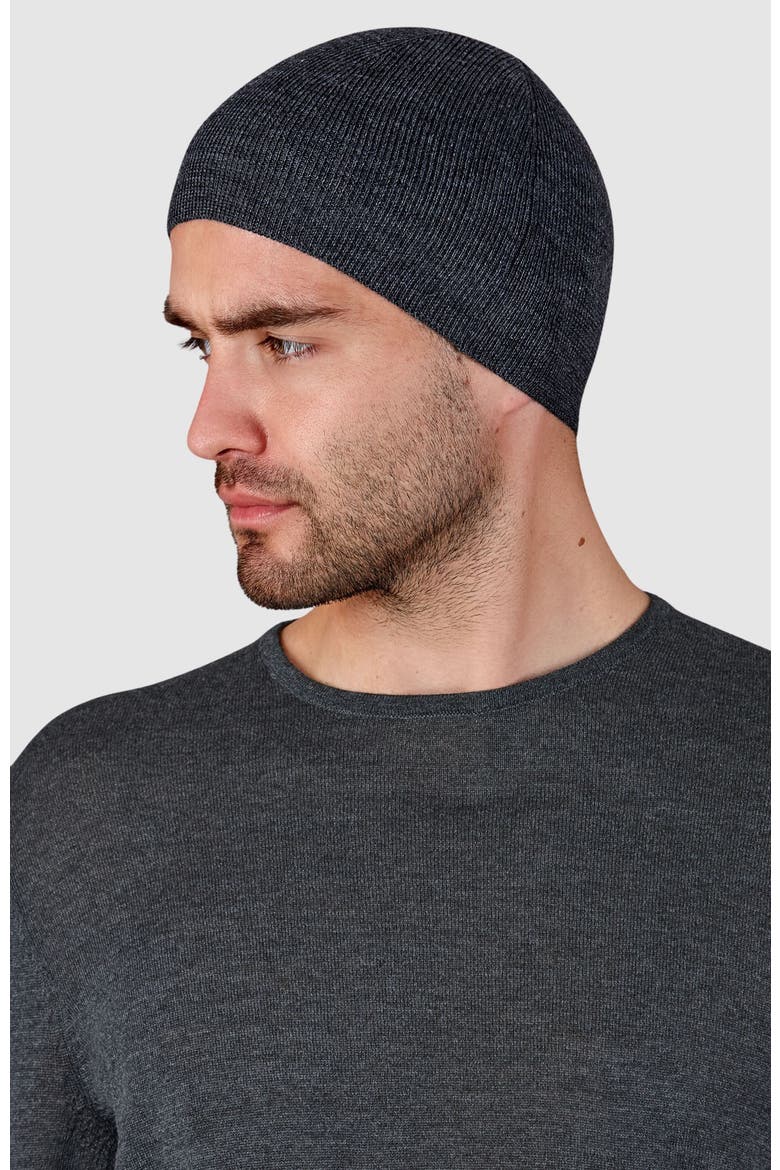 Neith Merino Wool Skull Cap, Alternate, color, Charcoal