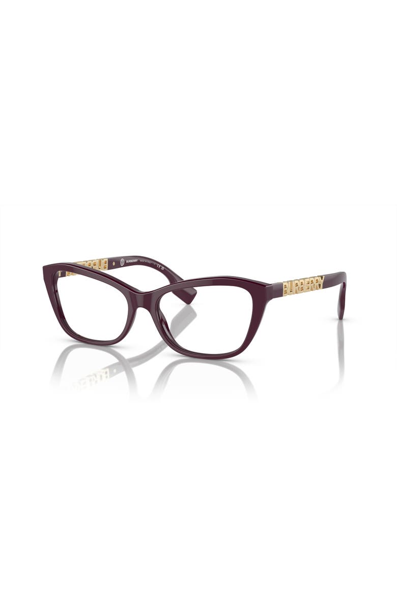 Burberry 54mm Cat Eye optical glasses, Main, color, Red