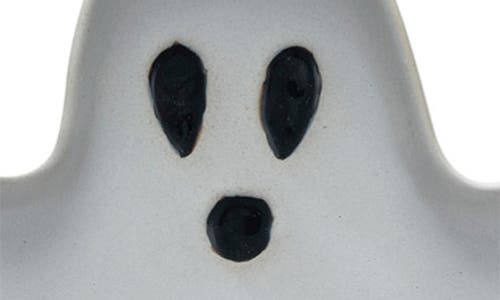 Creative Co-op Ceramic Ghost Plate In White