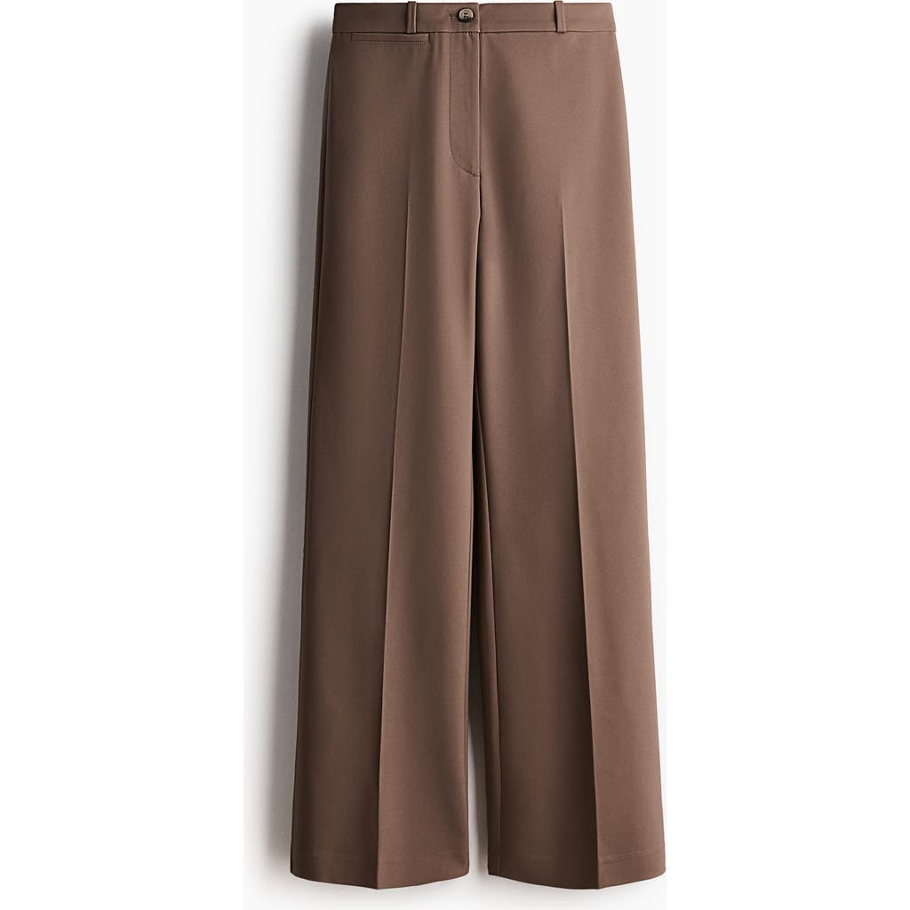 H&m Bootcut Trousers In Brown