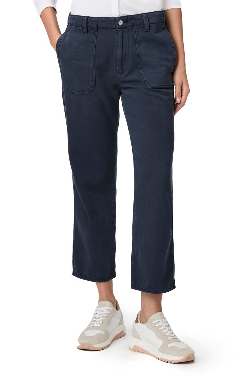 PAIGE Kirby Crop Flare Jeans, Main, color, Vintage Navy Seascape