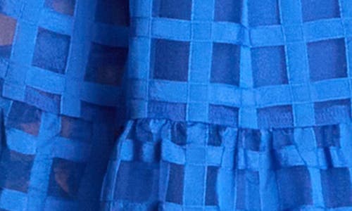 ENGLISH FACTORY ENGLISH FACTORY GRID PATTERN TIERED MIDI SHIRTDRESS