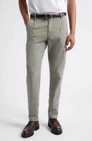 Eleventy Cotton Stretch Twill Tapered Pants