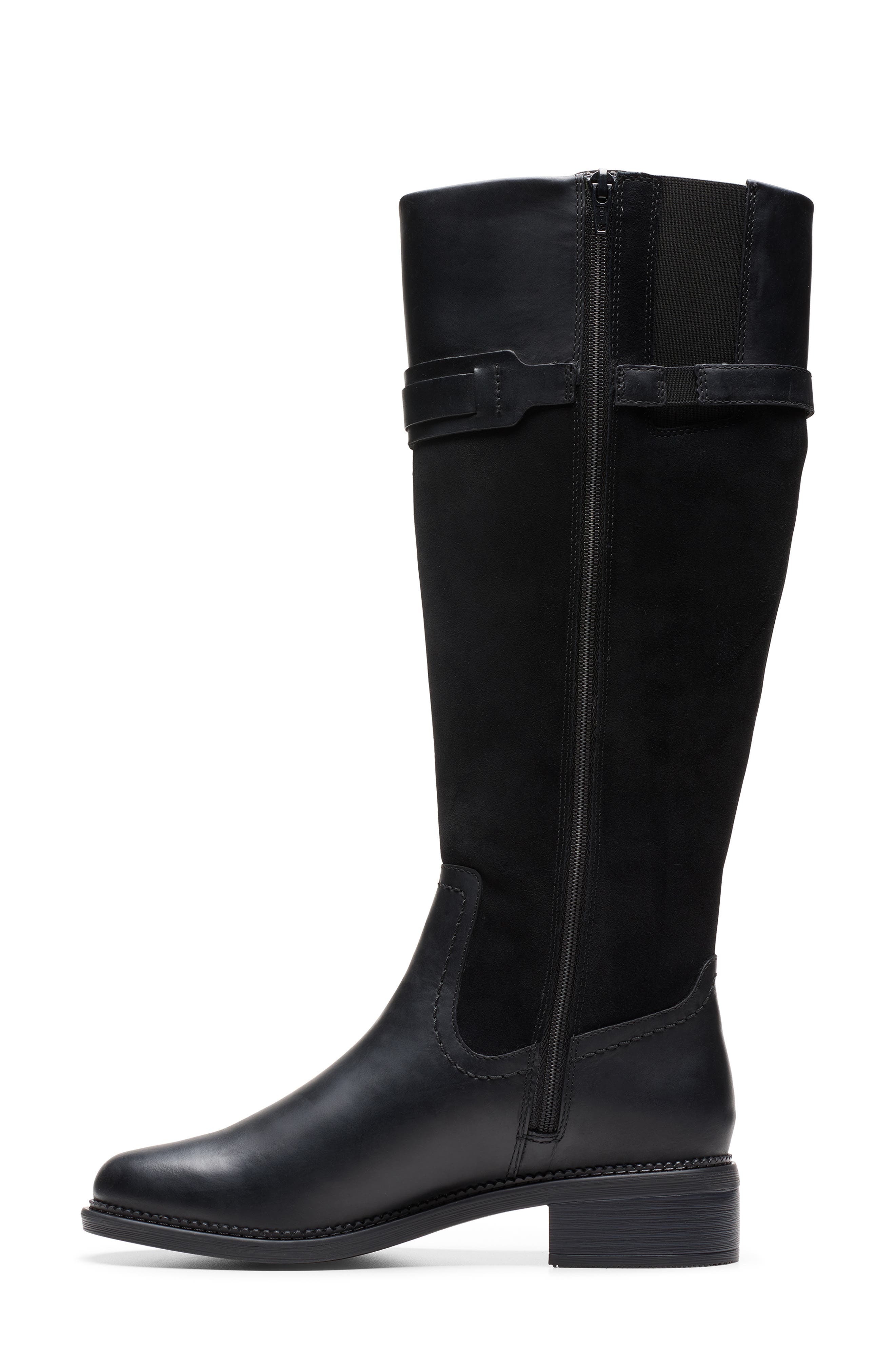 Clarks<sup>®</sup> Maye Carly Buckle Strap Boot, Alternate, color, Black