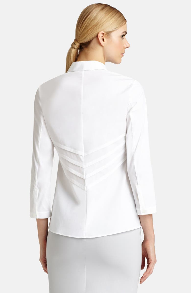 Lafayette 148 New York 'Charmaine' Mitered Pleat Blouse, Alternate, color, 