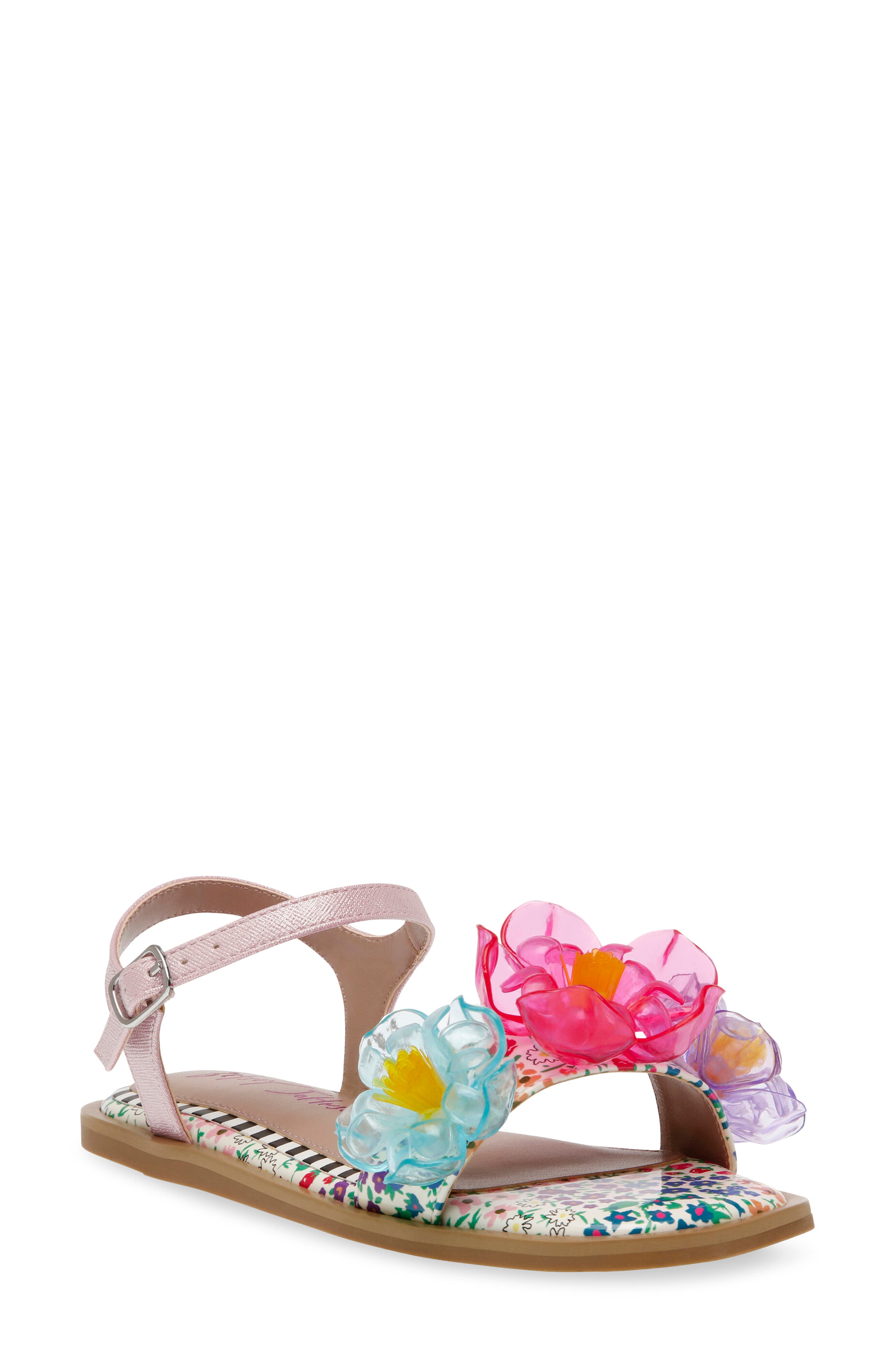 Betsey Johnson Kids' Brice Ankle Strap Sandal, Main, color, 