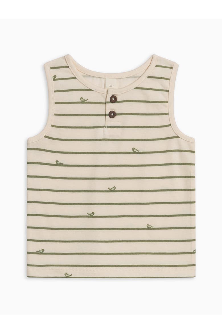 Organic Niko Henley Tank, Alternate, color, Bird Stripe/Fern