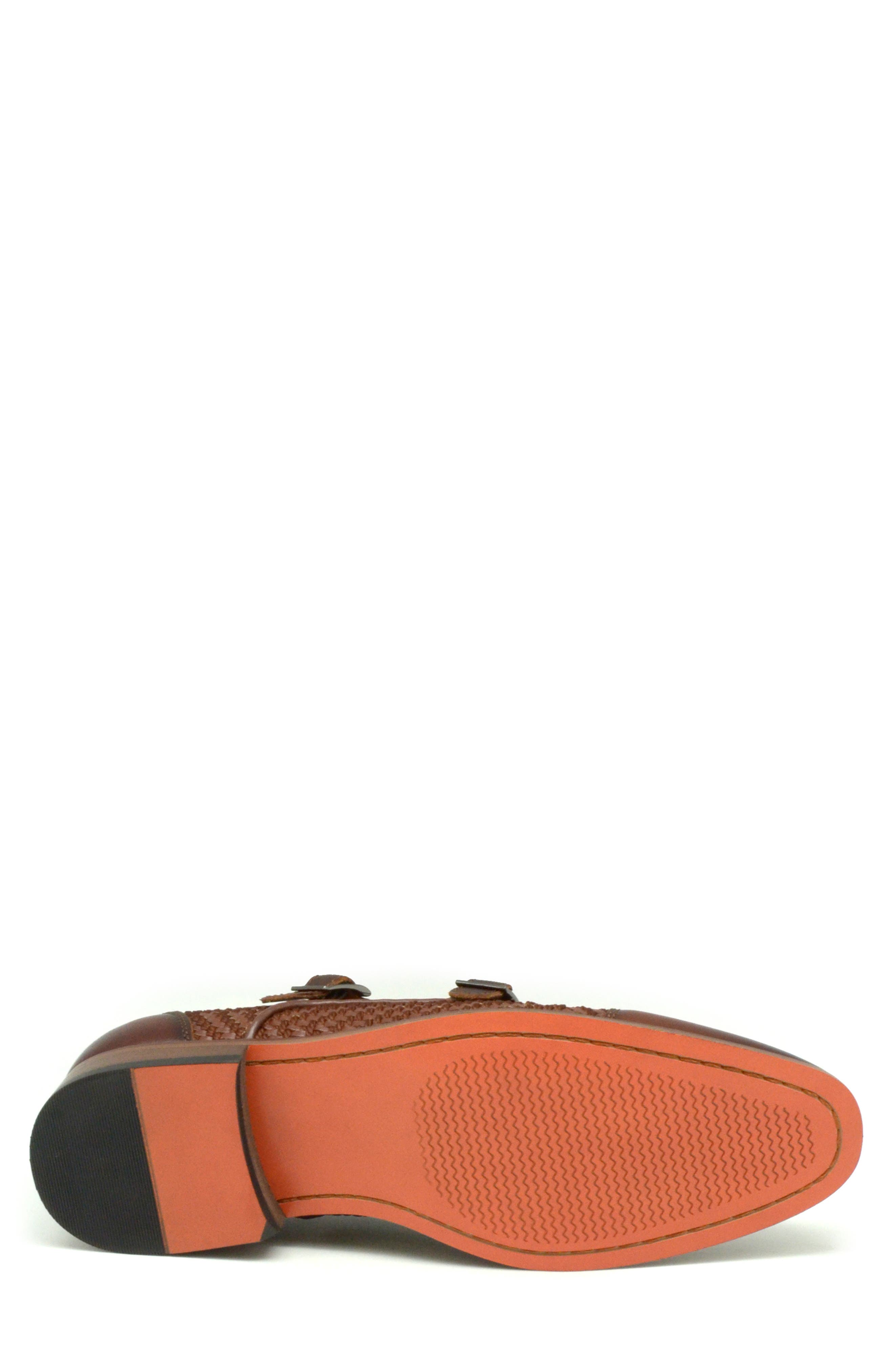Wakefield Double Monk Strap Shoe, Alternate, color, BROWN