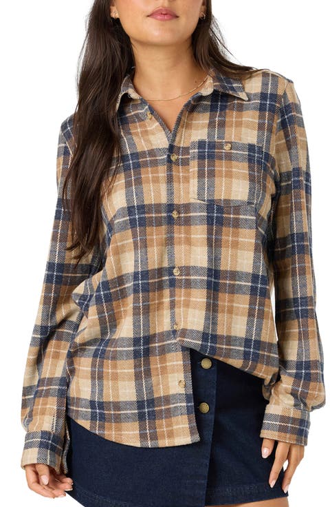 Jorgina Plaid Long Sleeve Knit Top