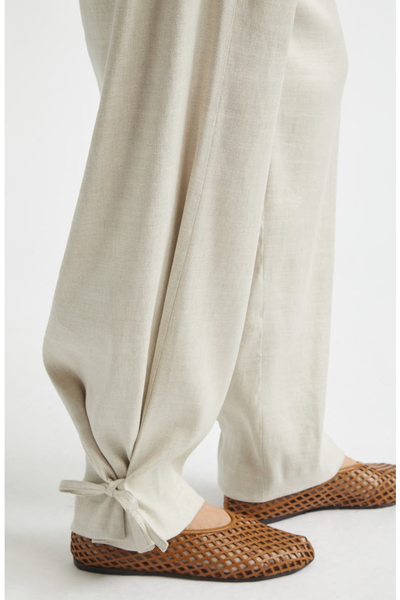 Elowen Wide Leg Linen Blend Pants, Alternate, color, DESERT