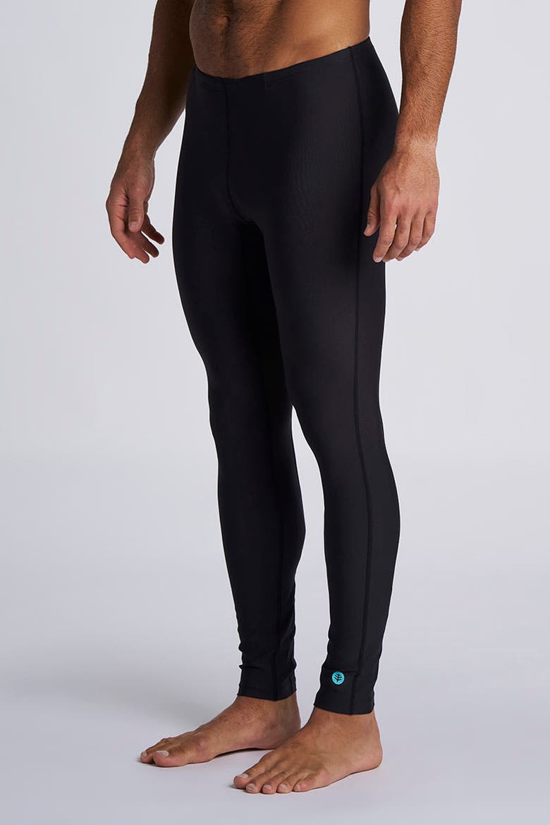 Men's Deep Water Swim Tights, UPF 50+ Sun Protection, Alternate, color, Black