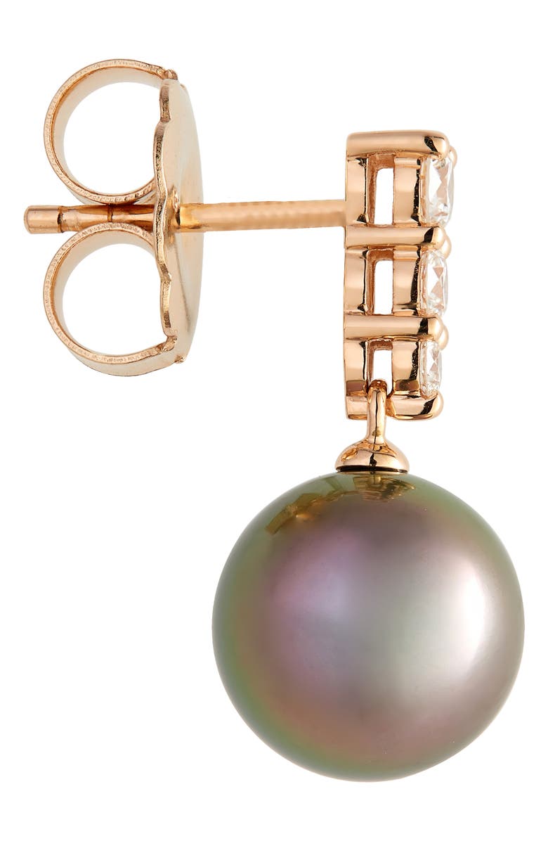 Mikimoto Morning Dew Cultured Pearl & Diamond Drop Earrings, Alternate, color,