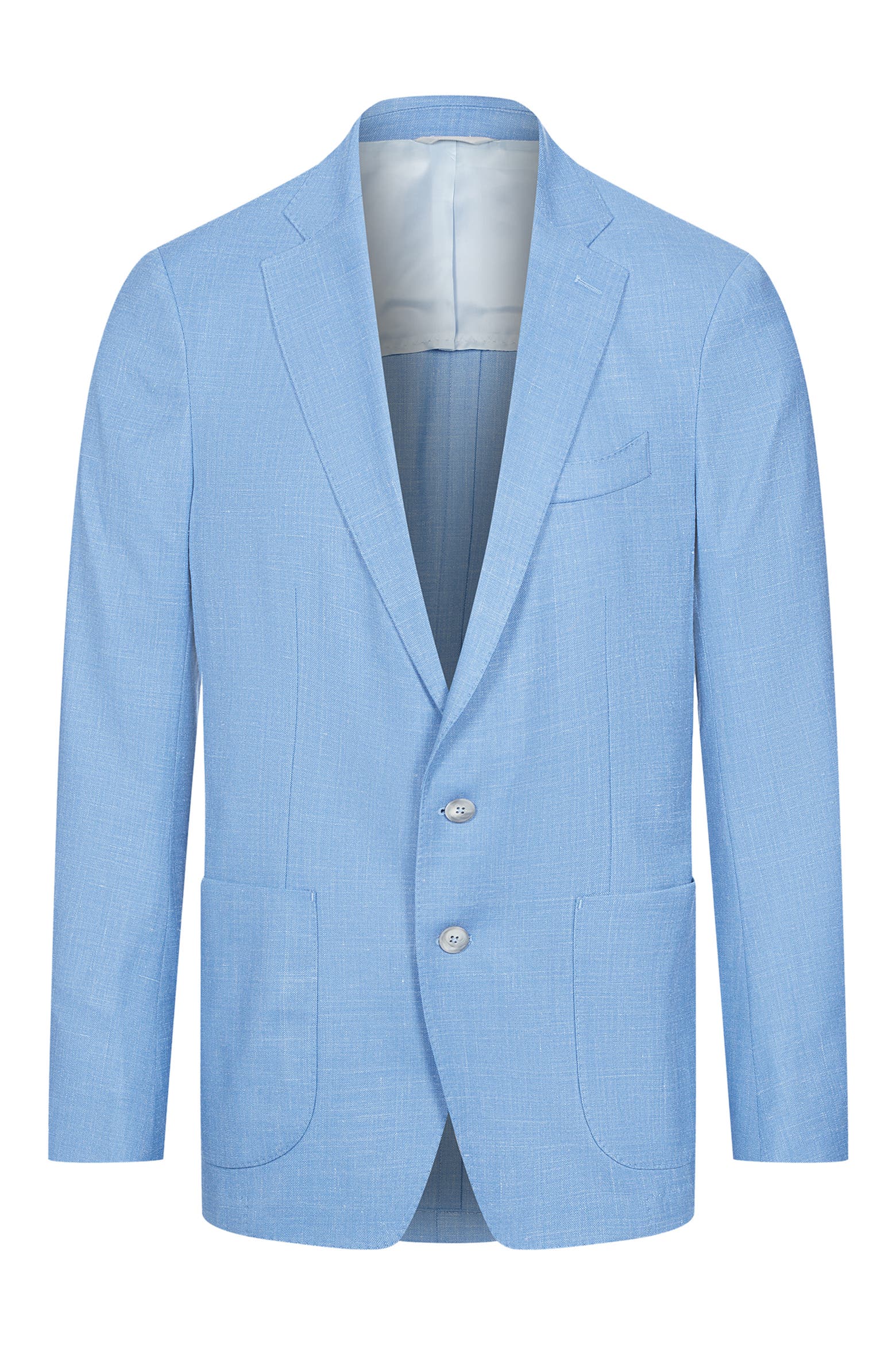 Wool Slubs Emanuel Berg Light Blue Slub Wool & Silk Blend Sport Coat (Men ...