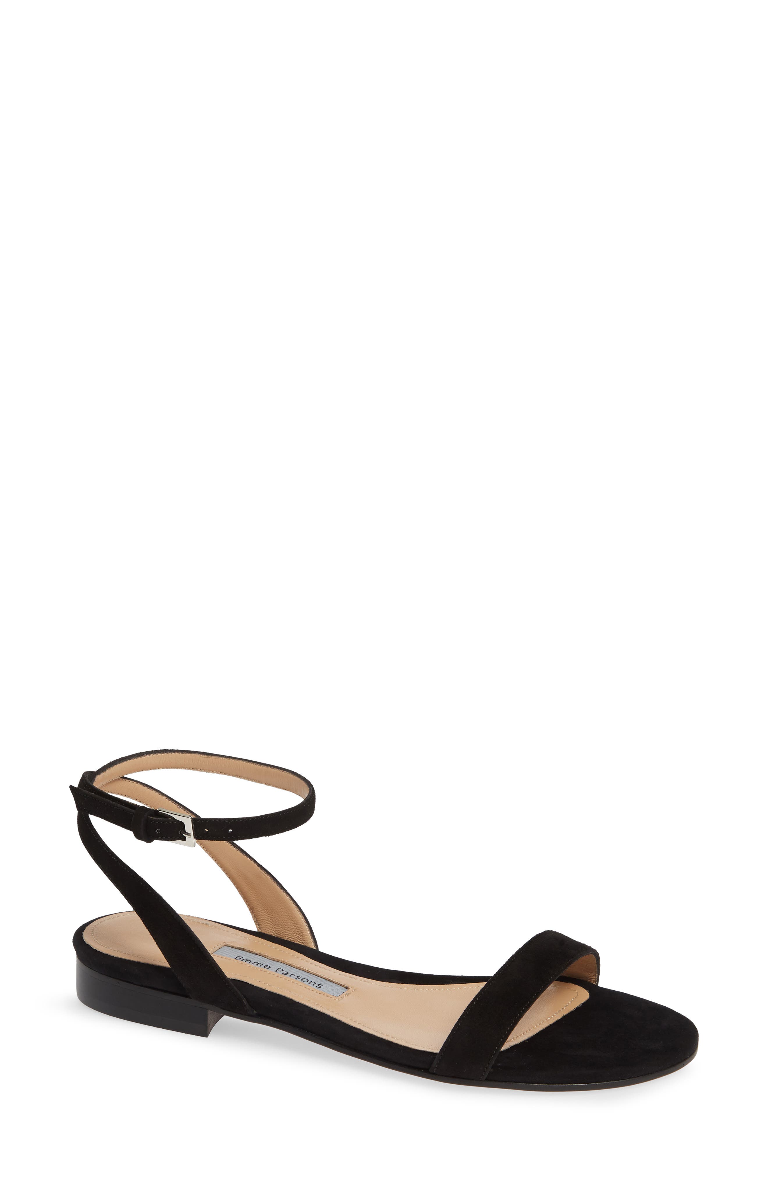 Emme Parsons One Ankle Strap Flat Sandal, Main, color, 
