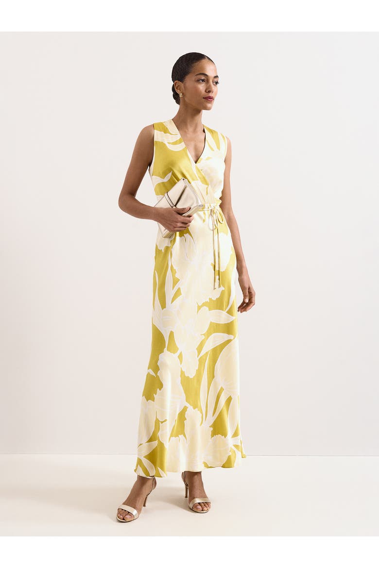 Paula Floral Maxi Dress, Main, color, Yellow