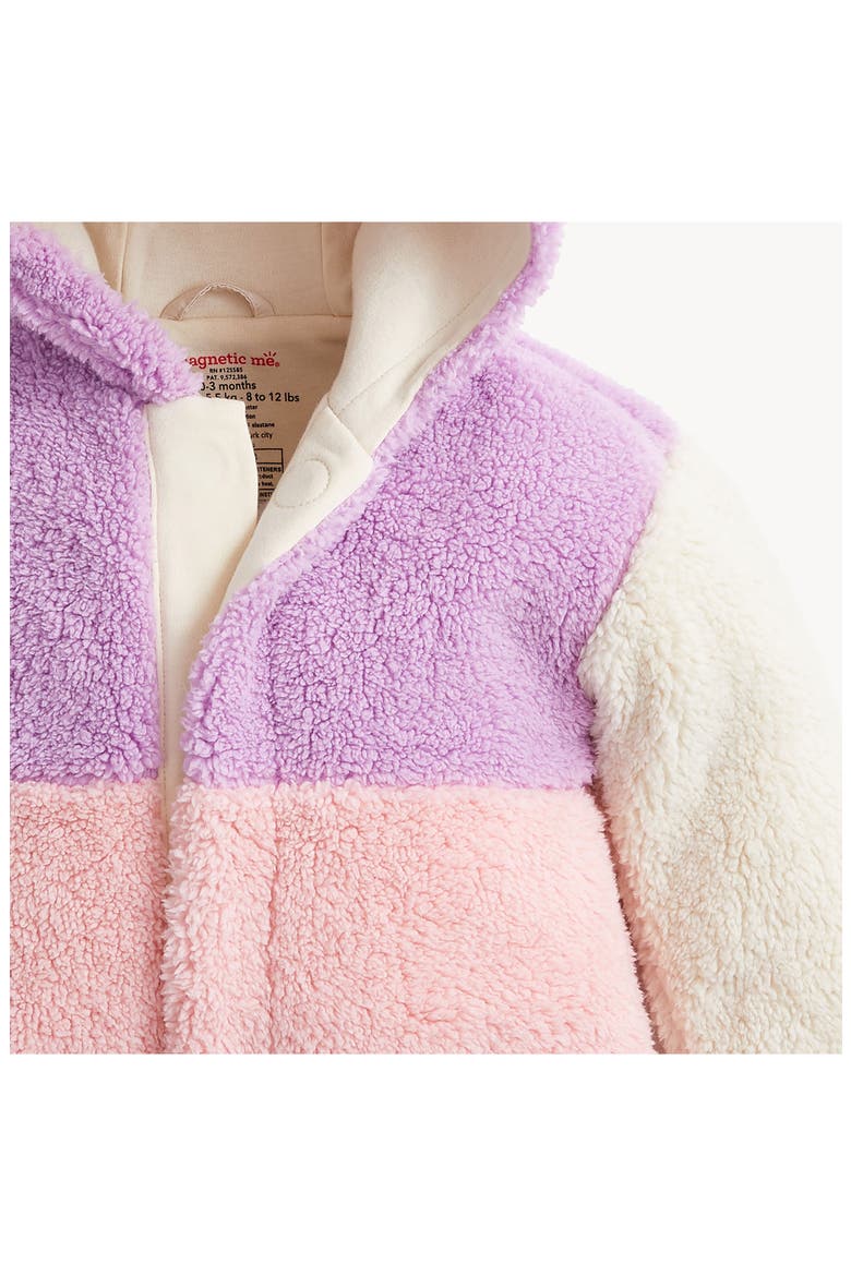 Kids' Colorblock Faux Shearling Bunting, Alternate, color, PINK MULTI