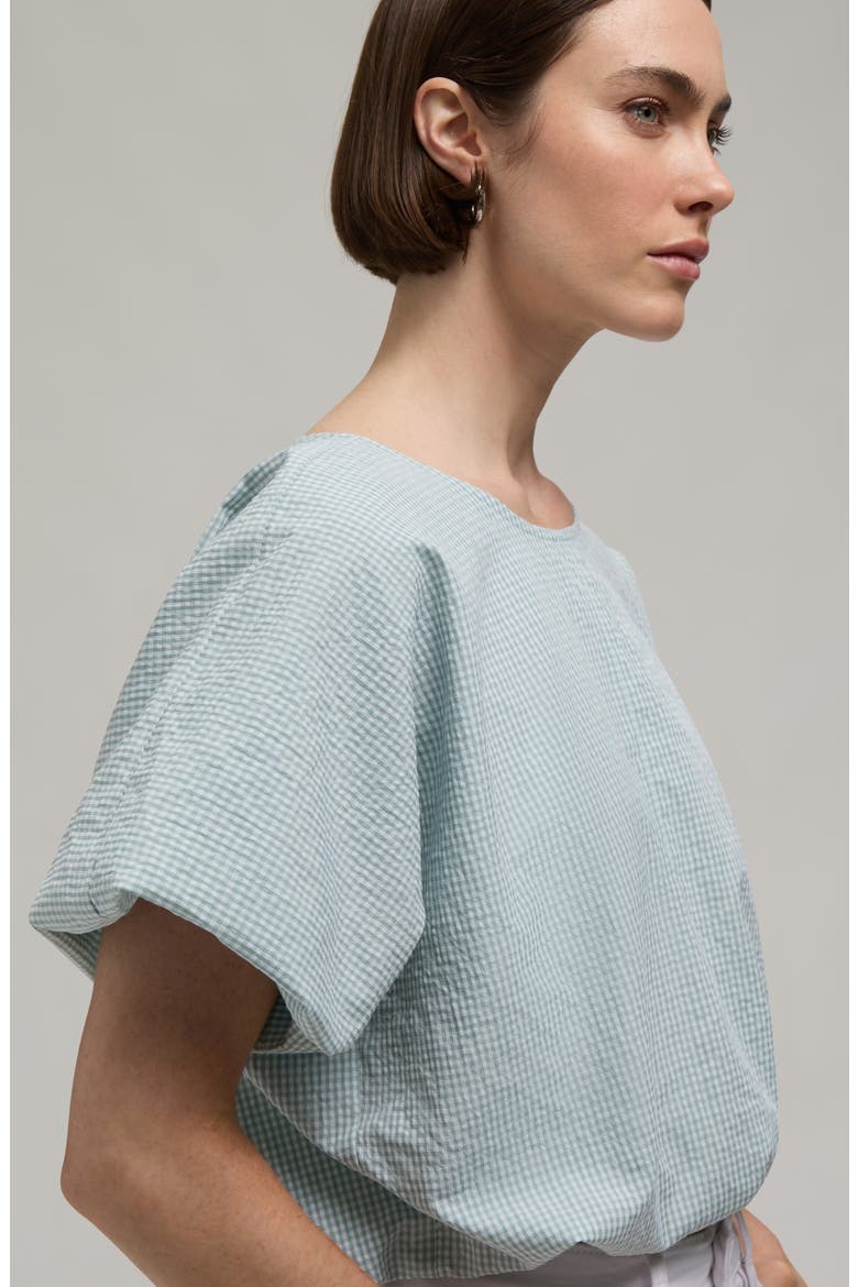 Crop Bubble Top, Alternate, color, SURF SPRAY
